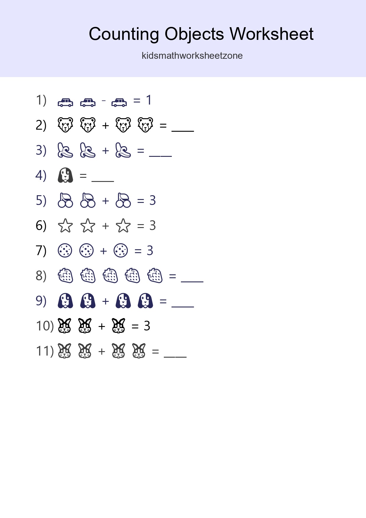 Learn Counting With Pictures Worksheet (Pre-K) - Part 135
