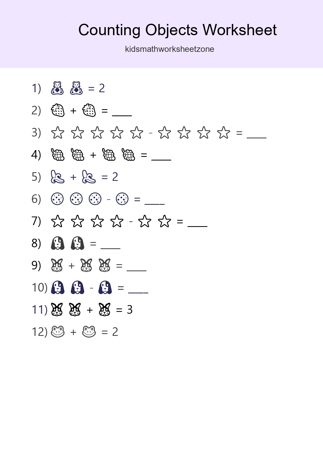 Learn Counting With Pictures Worksheet (Pre-K) - Part 47
