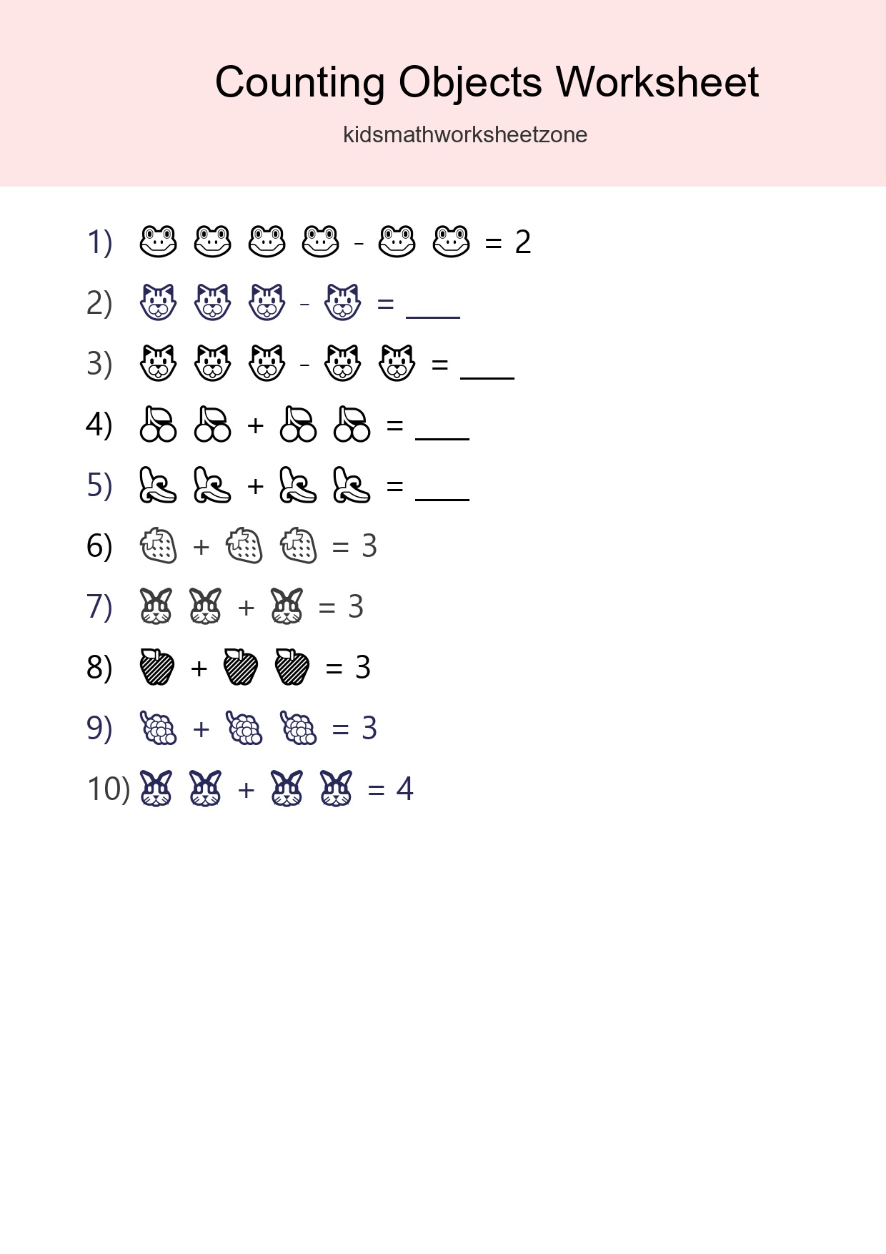Pre-K Count The Objects Worksheet - Part 113