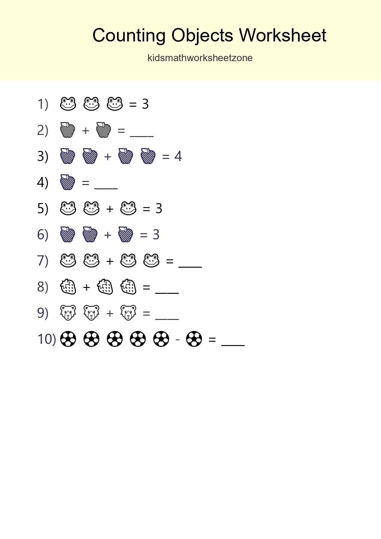 Pre-K Count The Objects Worksheet - Part 124