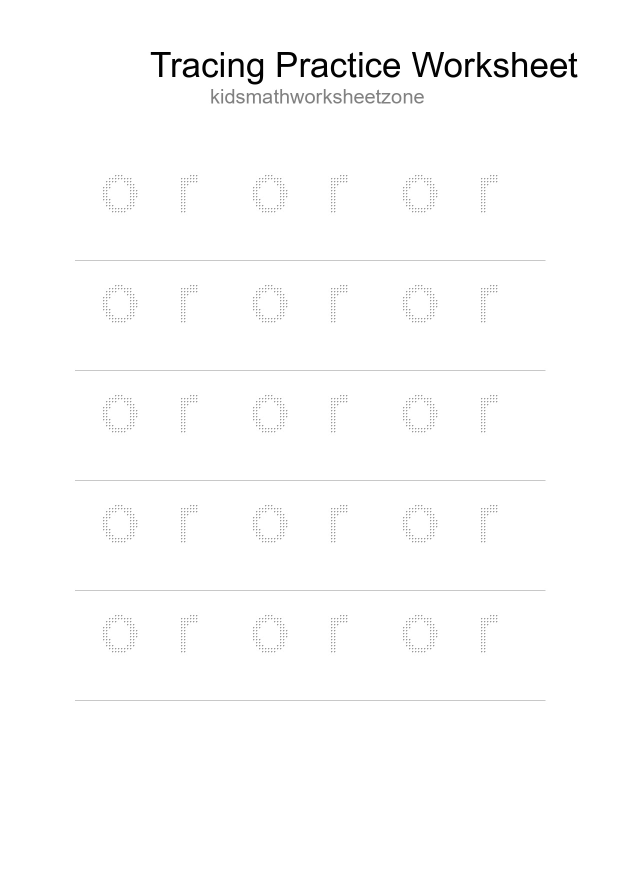 Printable Tracing Worksheet For Kids - Part 120