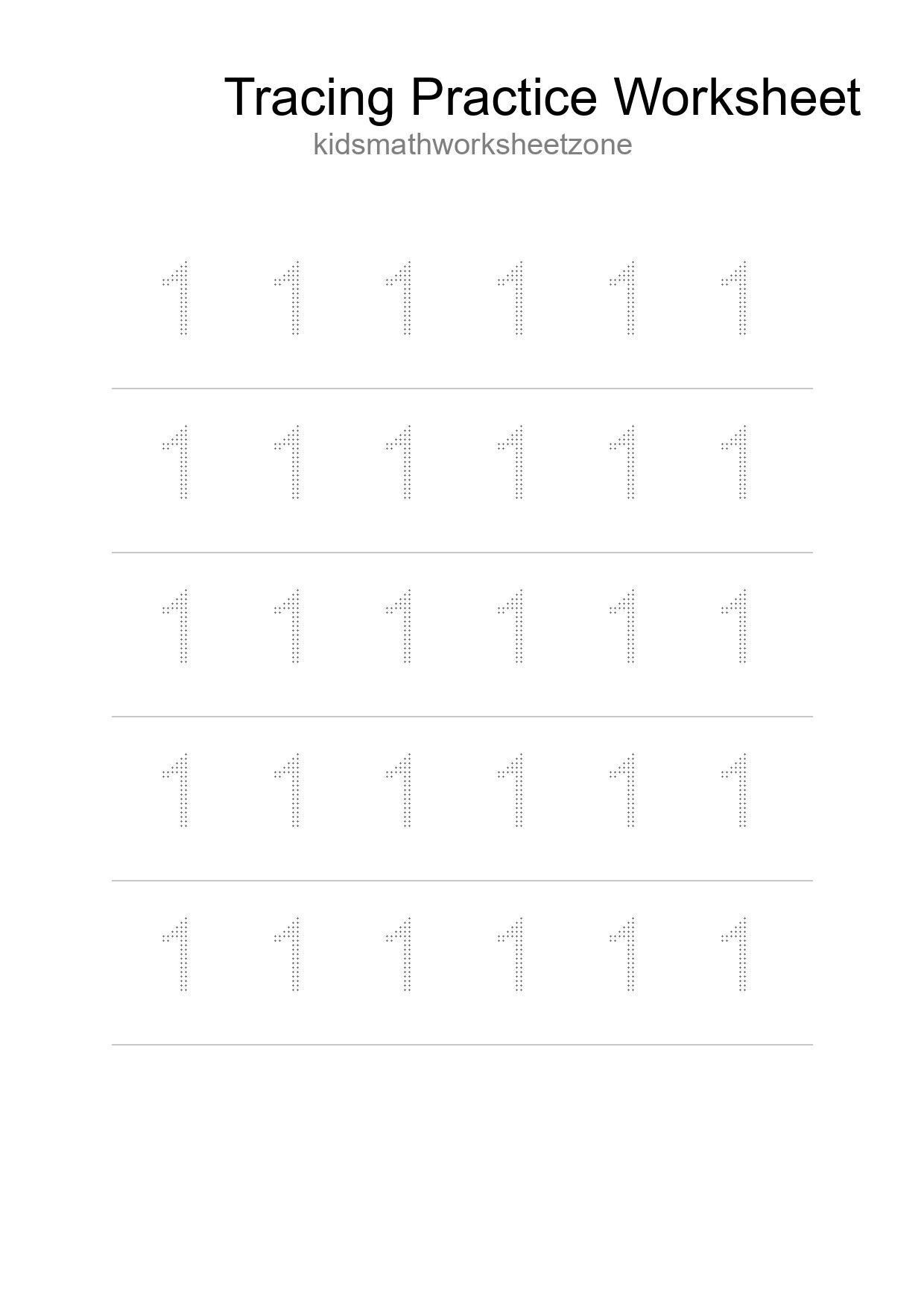 Printable Tracing Worksheet For Kids - Part 142