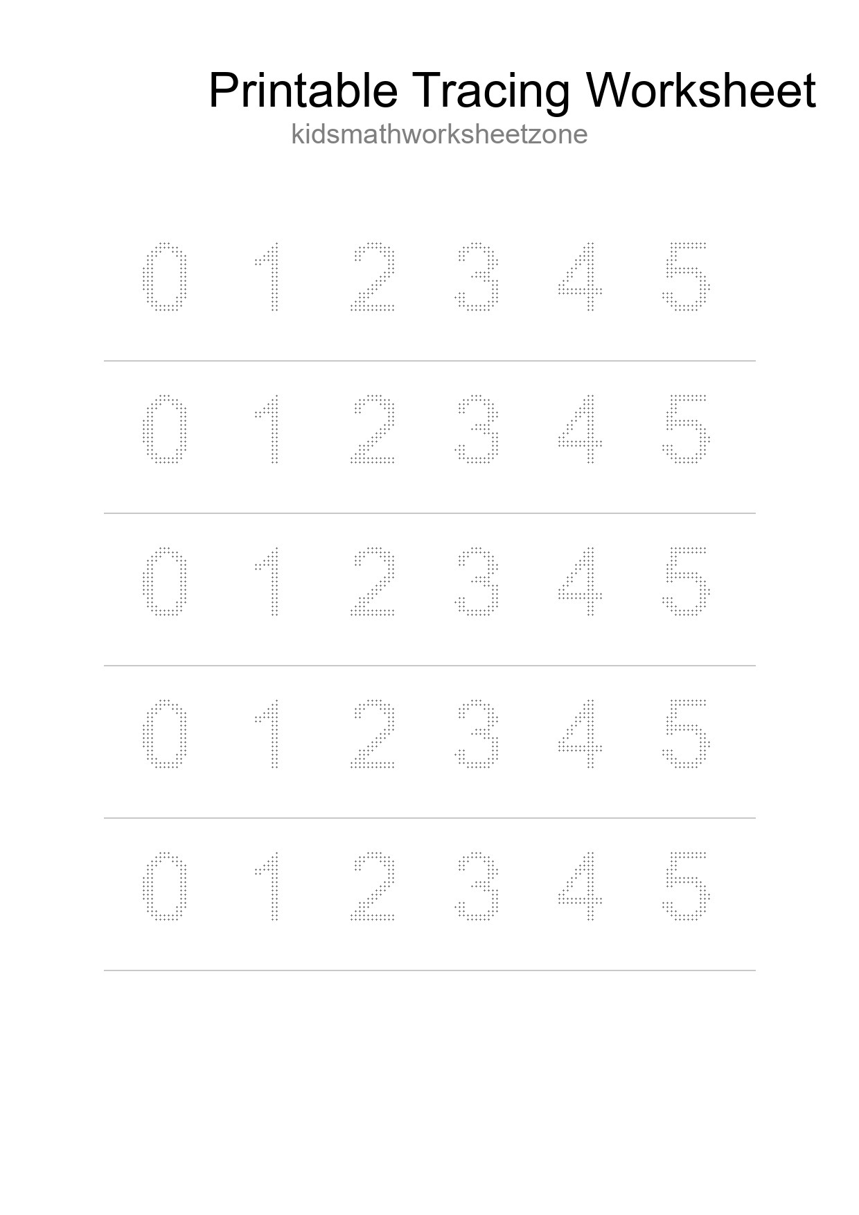 Printable Tracing Worksheet For Kids - Part 153