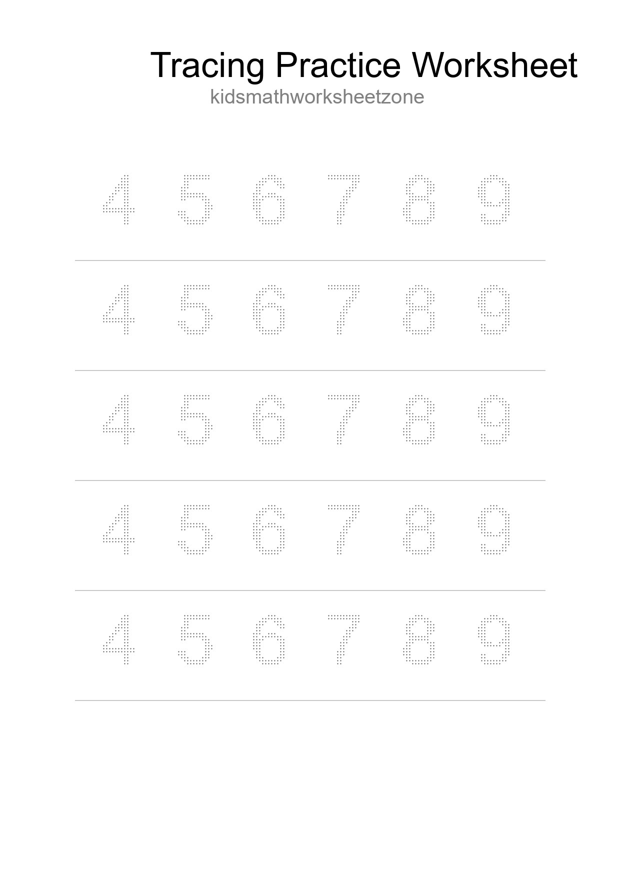 Printable Tracing Worksheet For Kids - Part 197