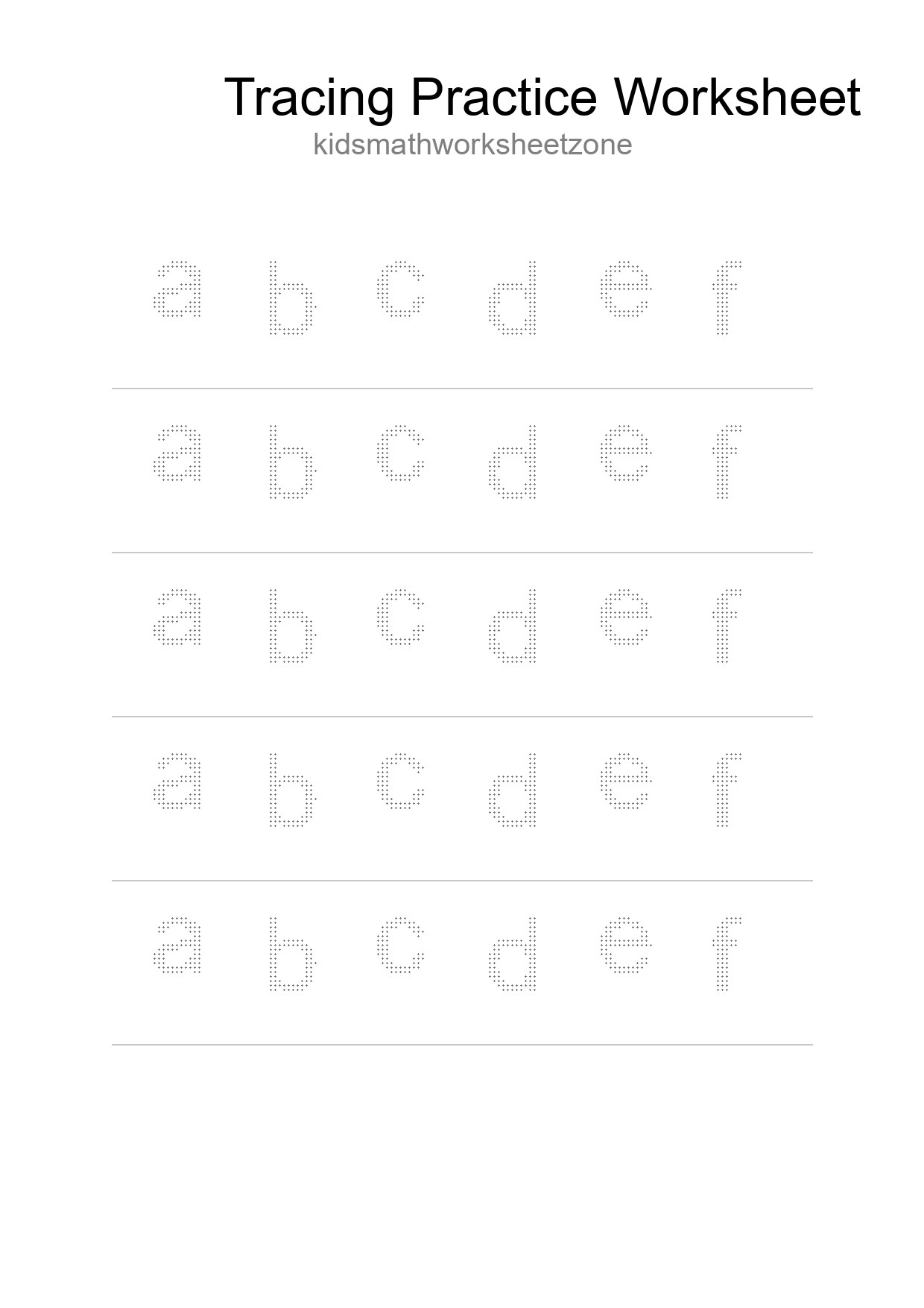 Printable Tracing Worksheet For Kids - Part 230