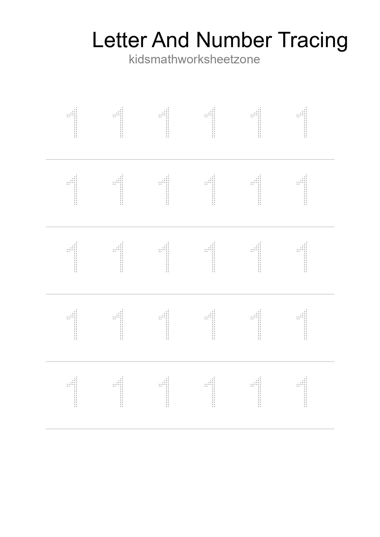 Printable Tracing Worksheet For Kids - Part 252