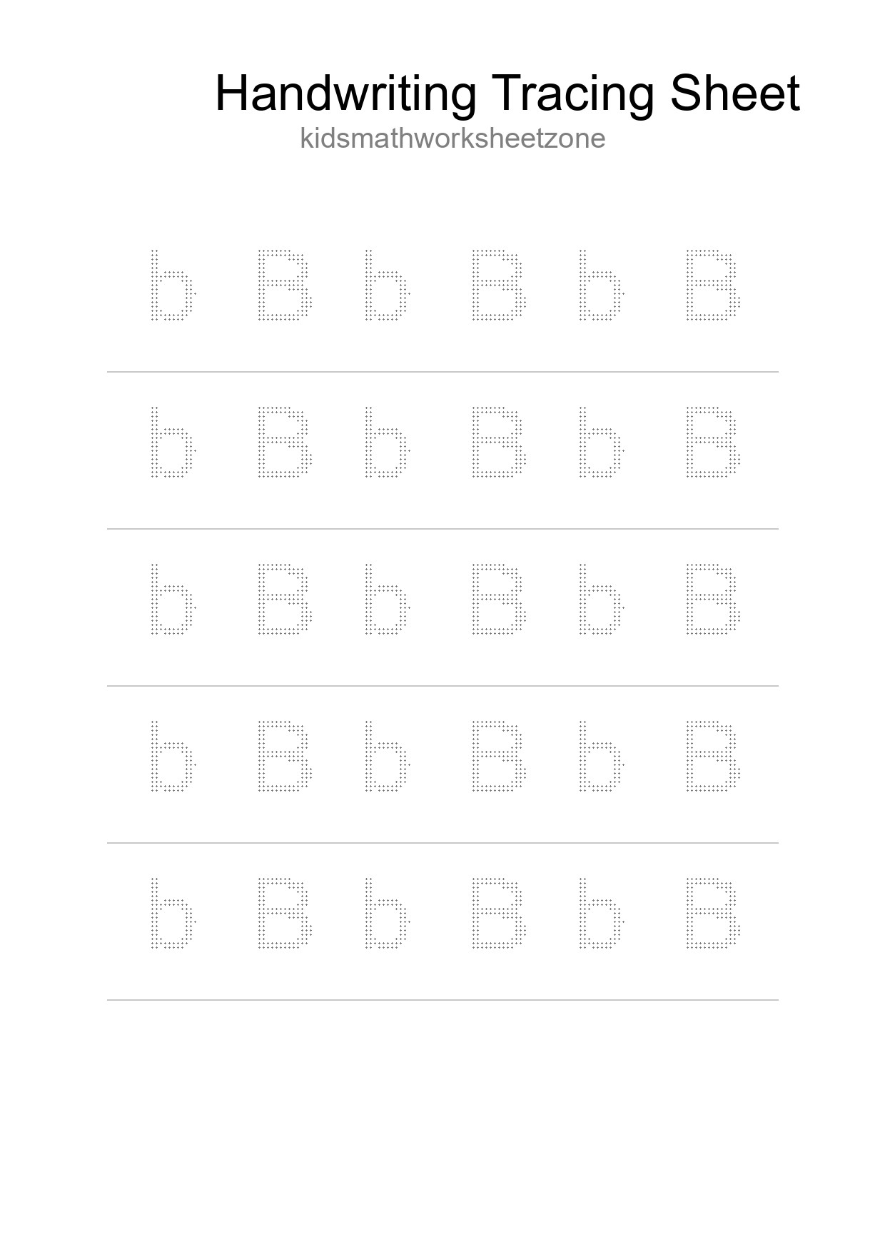 Printable Tracing Worksheet For Kids - Part 285