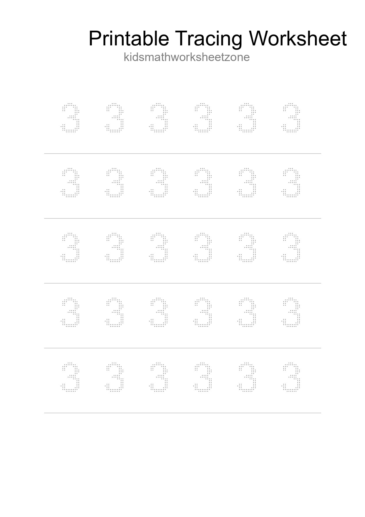 Printable Tracing Worksheet For Kids - Part 65